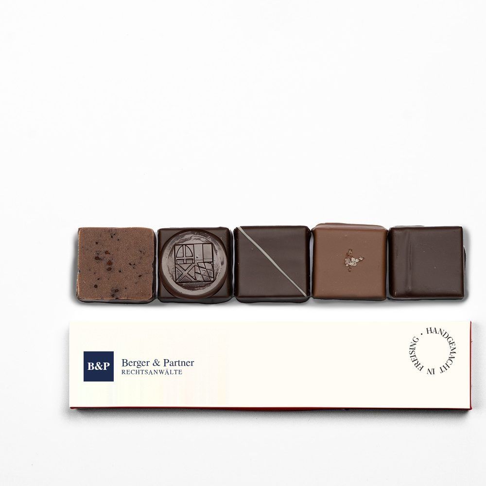 Pralinen mit Faltschachtel, Beispielmotiv