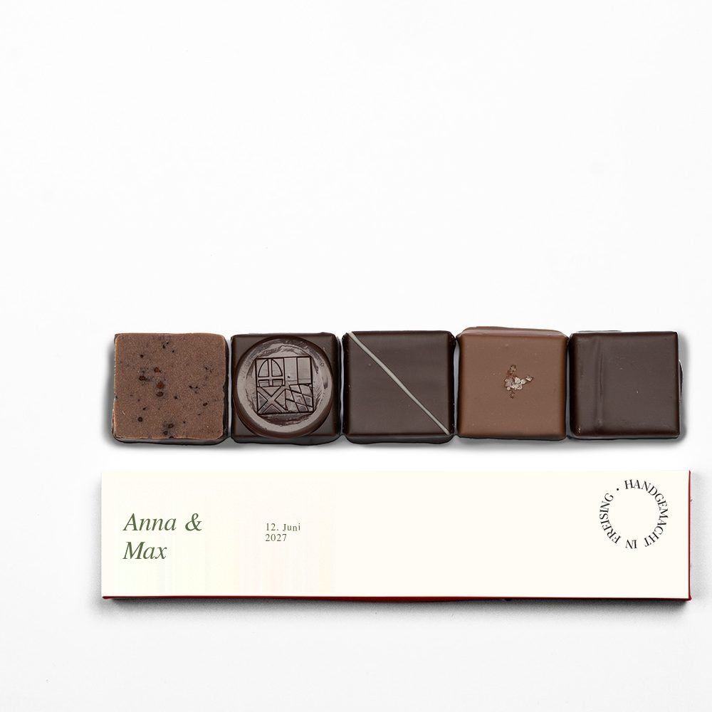 Pralinen mit Faltschachtel, Beispielmotiv