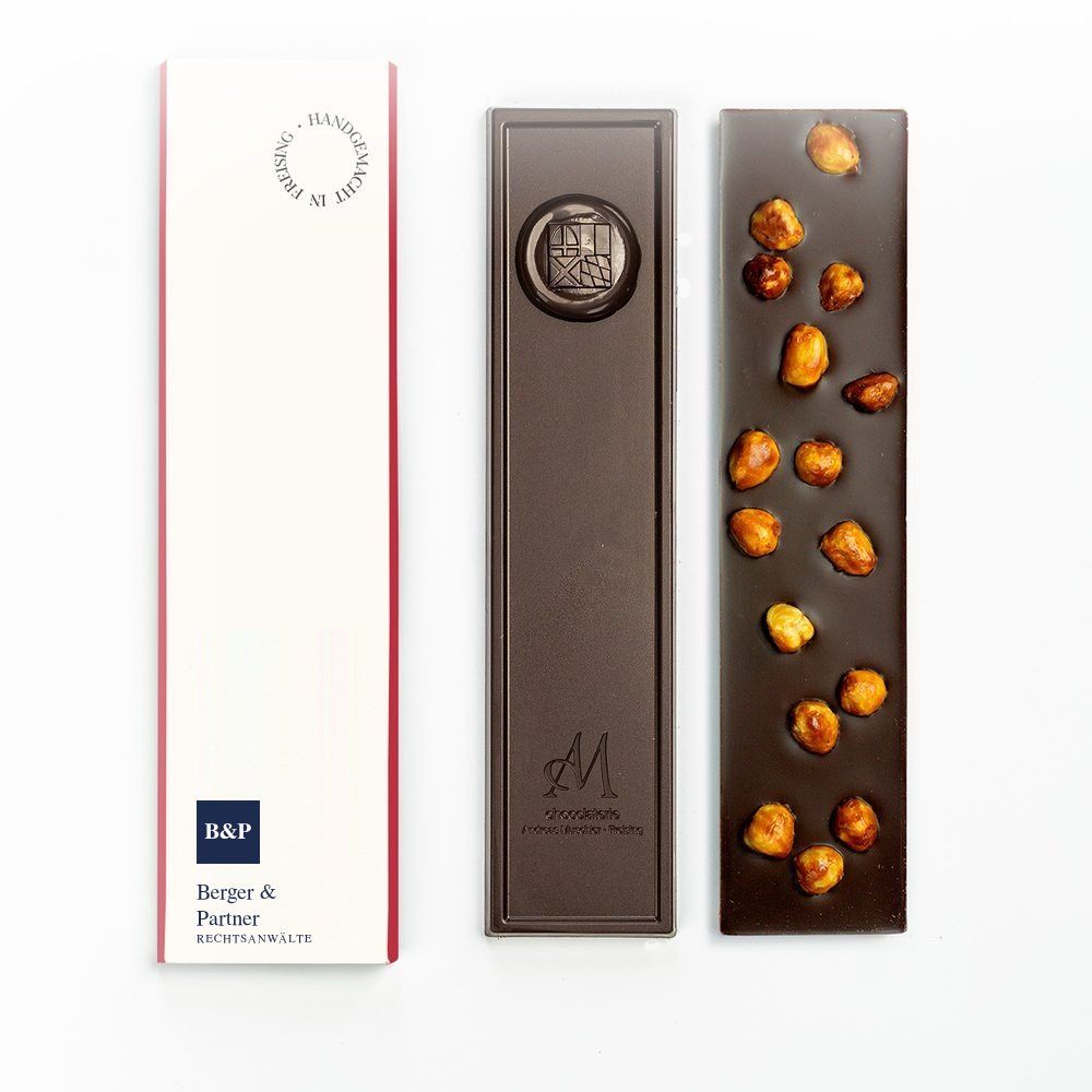Schokoladentafel mit Faltverpackung, Beispielmotiv