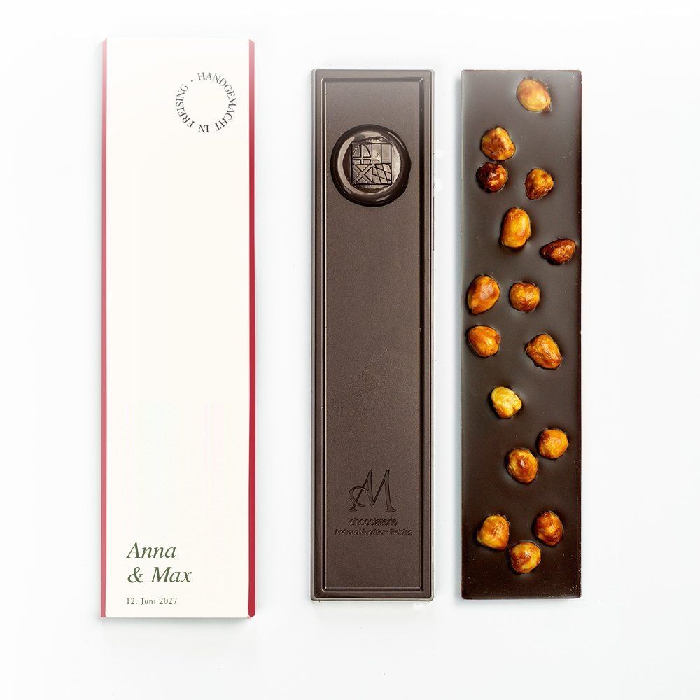 Schokoladentafel mit Faltverpackung, Beispielmotiv